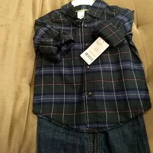Carter's 2 piece flannel outfit.
